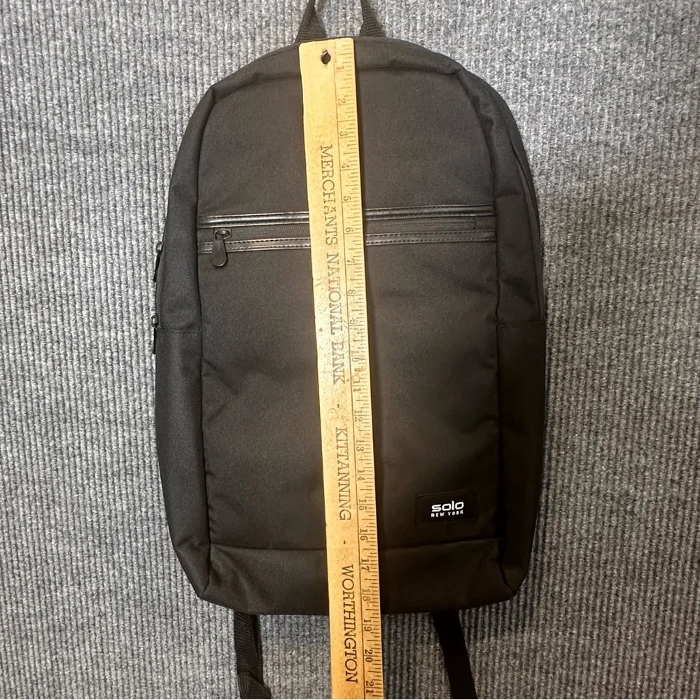 Solo New York Varsity Line Backpack Book Bag Lap Top Travel NAS710-4 Black